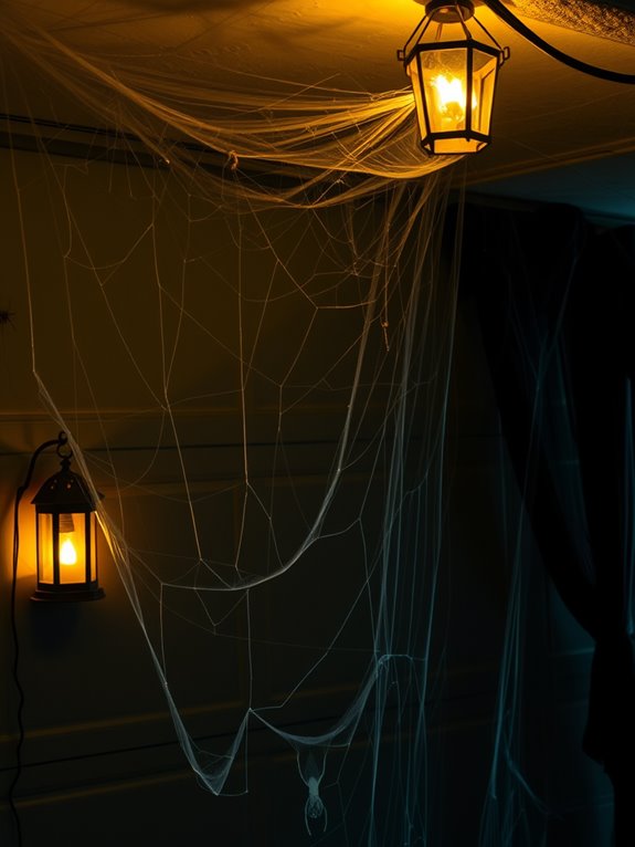 spooky tangled spider webs