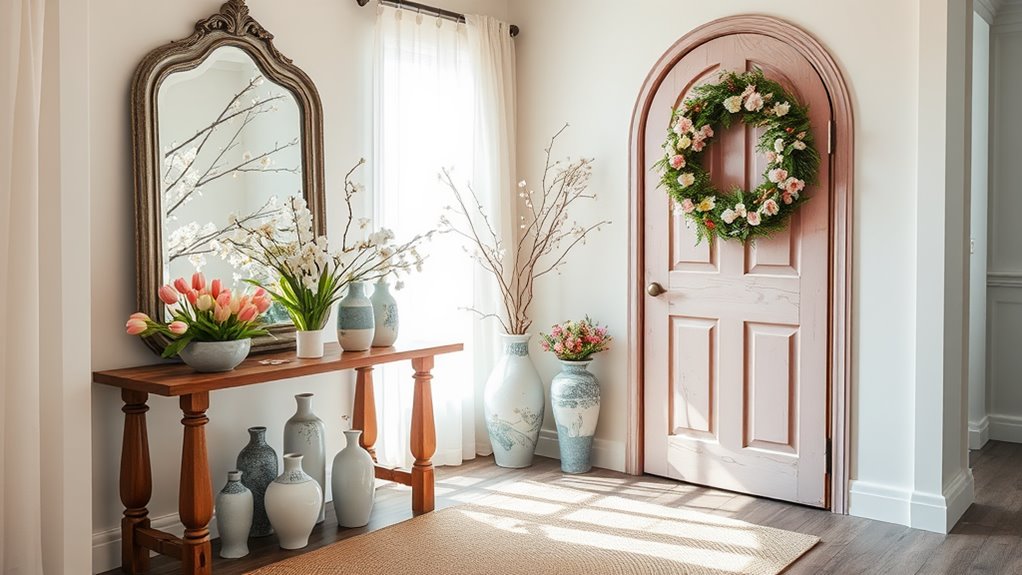 spring entryway wall decor