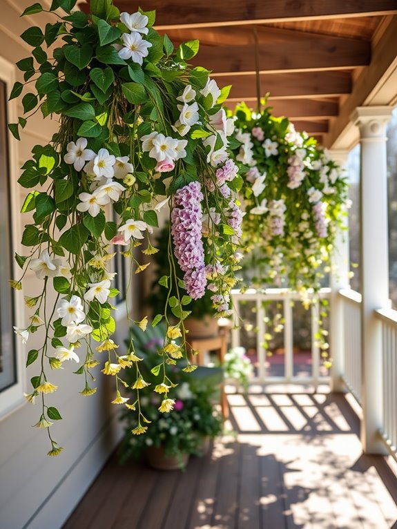 spring themed decorative garlands