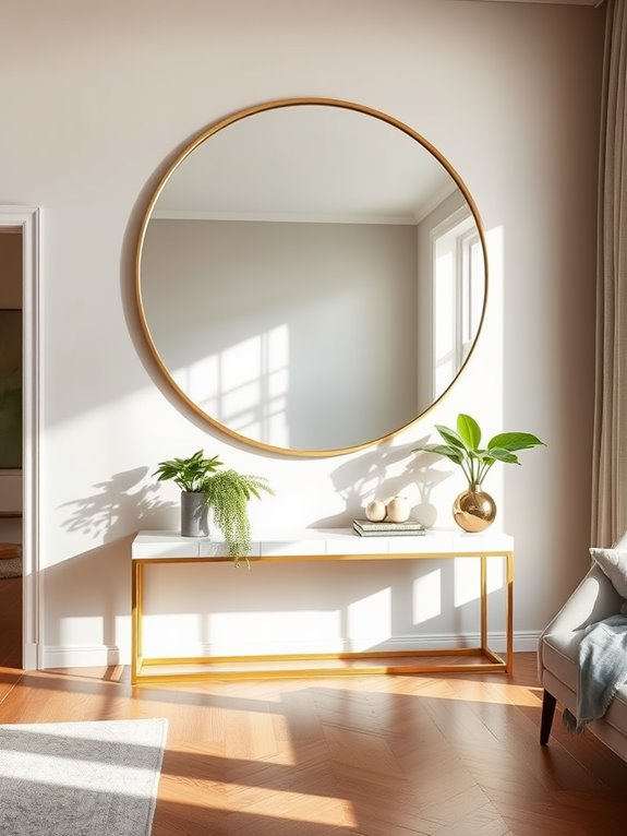 statement mirrors enhance space