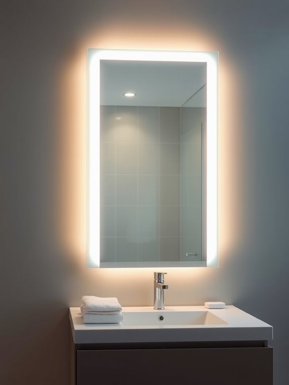stylish functional backlit mirrors