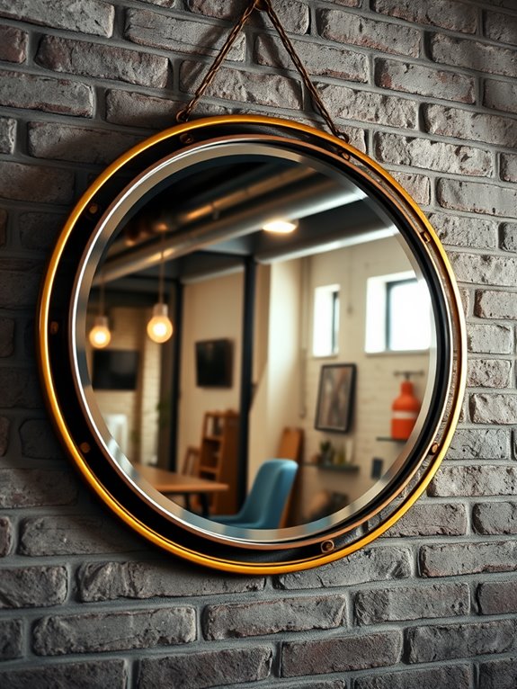 stylish industrial design mirror