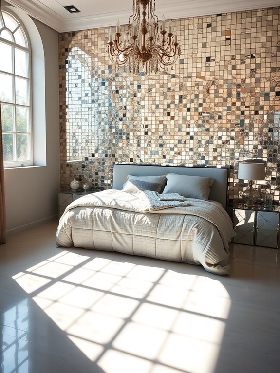 stylish mosaic mirror tiles