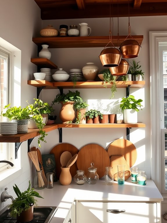stylish open shelf decor