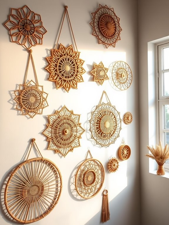 stylish rattan wall decor