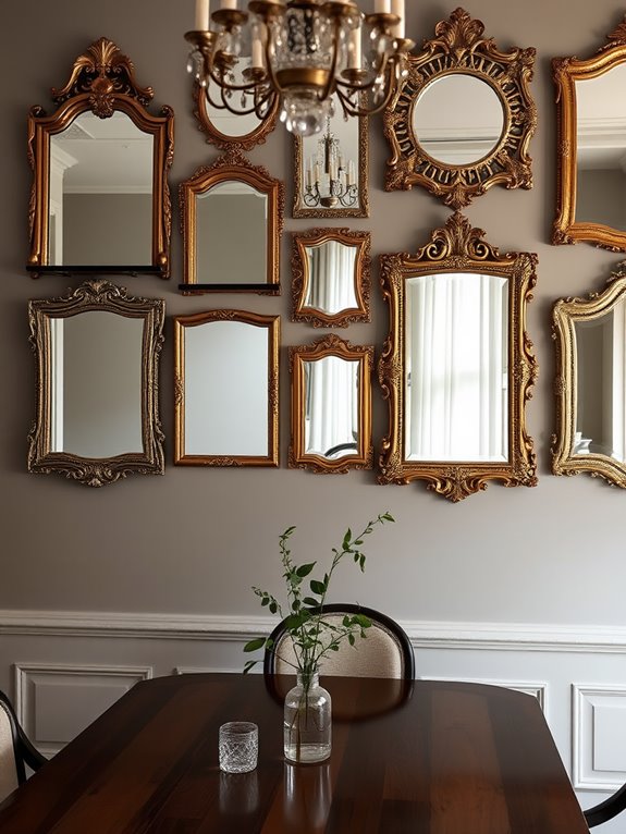 stylish reflective wall display
