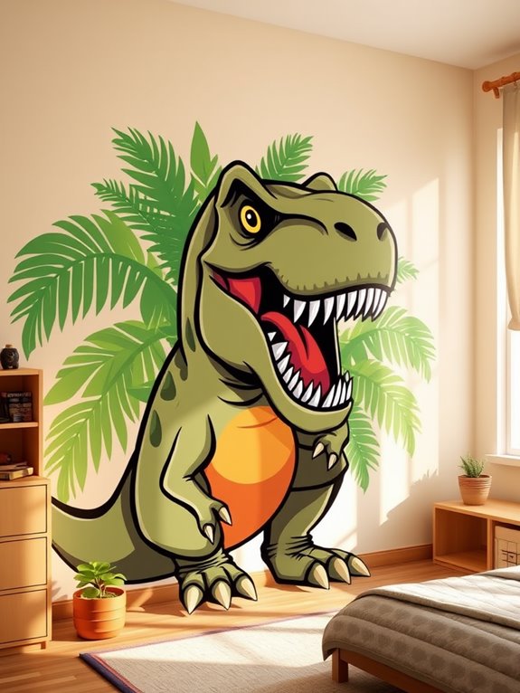 t rex roar wall sticker
