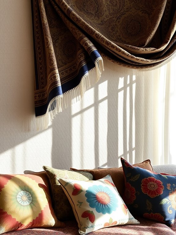 tapestries add warmth and texture