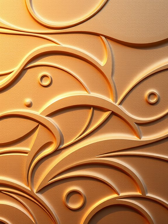 textured panels add depth