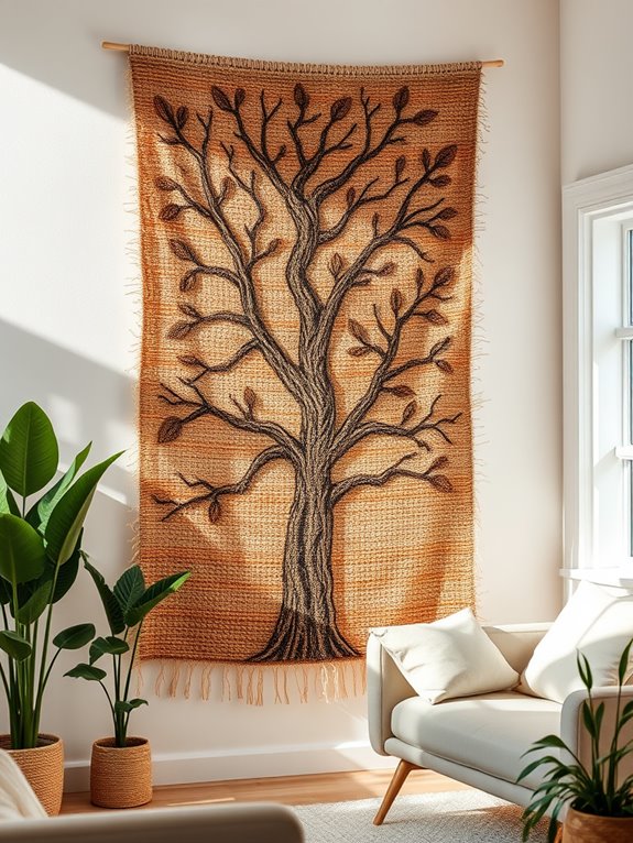 textured tree wall hangings