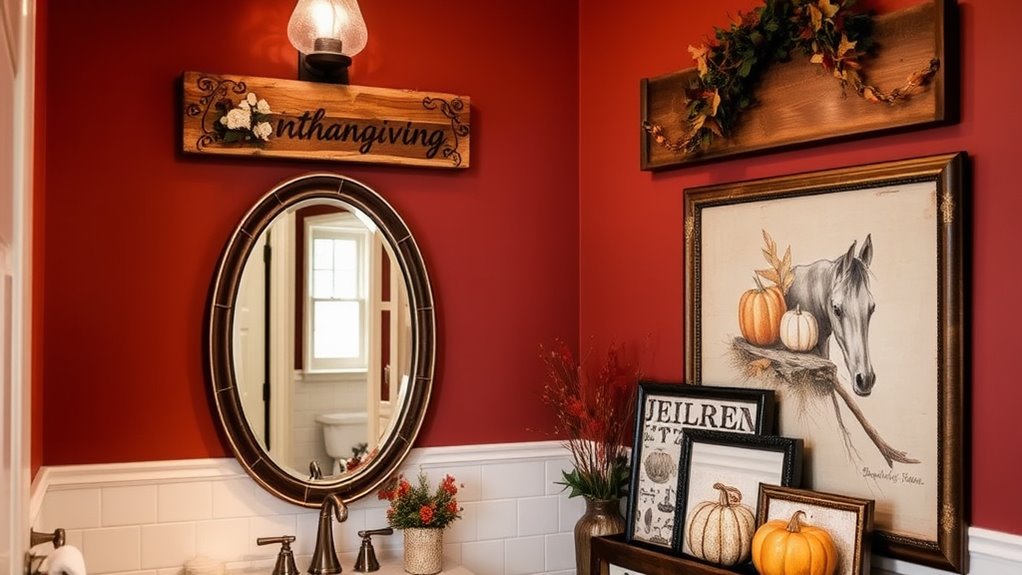 thanksgiving bathroom wall decor