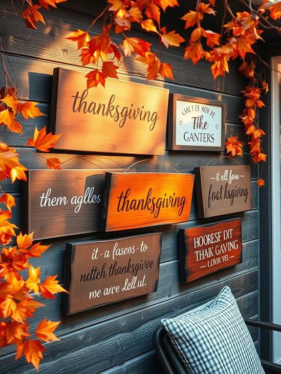 thanksgiving rustic wooden signs