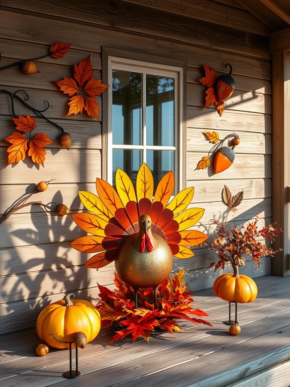 thanksgiving themed metal art
