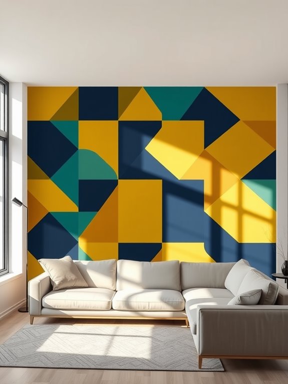 transformative geometric wall decals