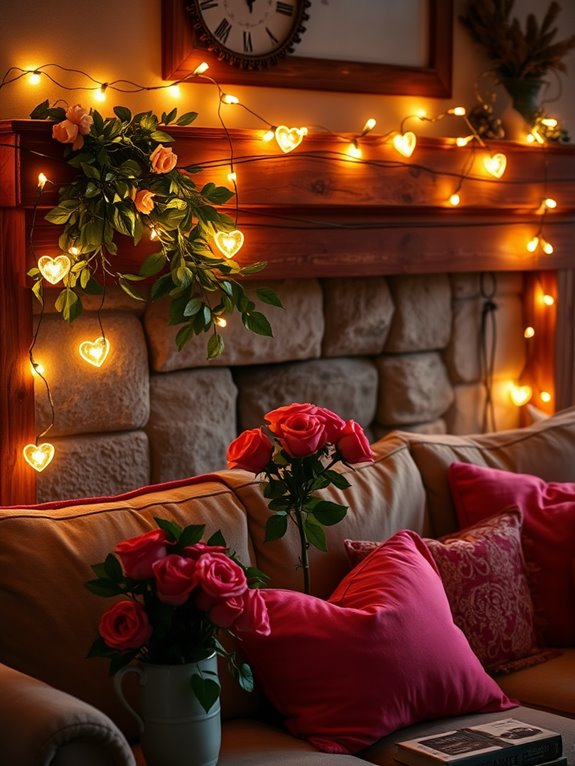 twinkling lights create romance
