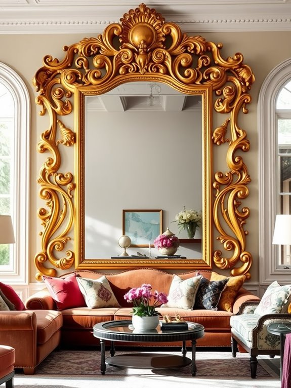 unique framed statement mirror