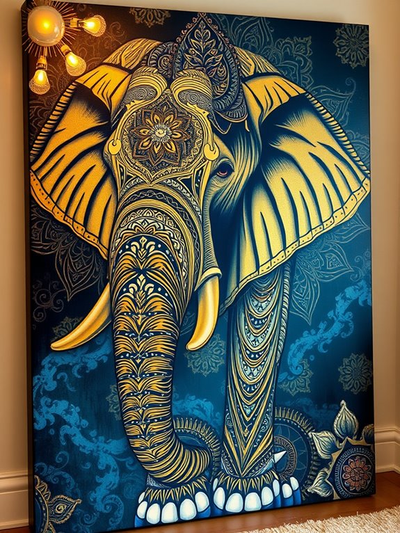 unique intricate elephant art