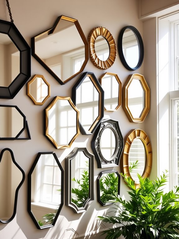 unique mirror gallery wall