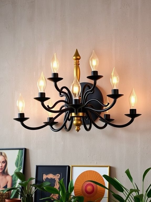 unique multi light wall fixture