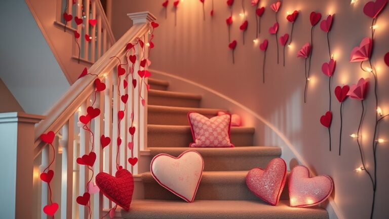 valentine s day staircase decorations