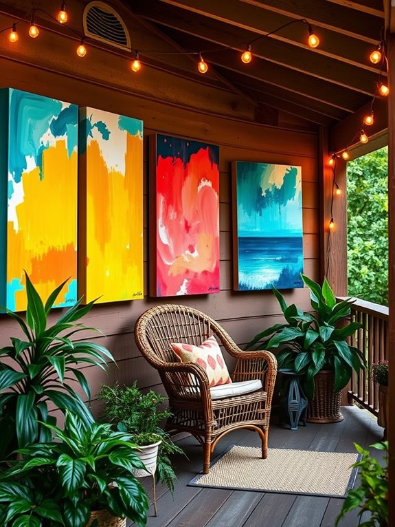 vibrant artistic wall decor
