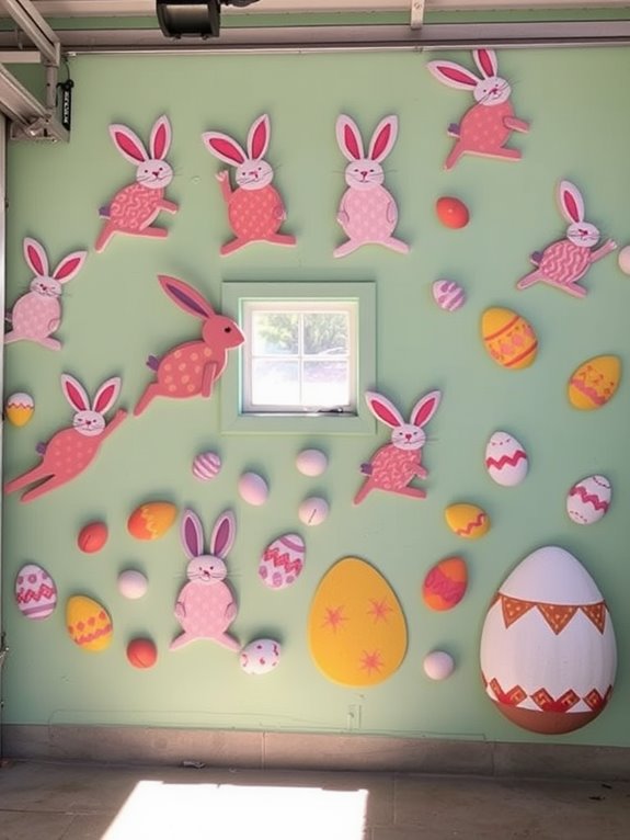 vibrant bunny and egg