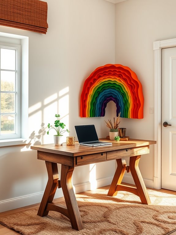 vibrant colorful rainbow art