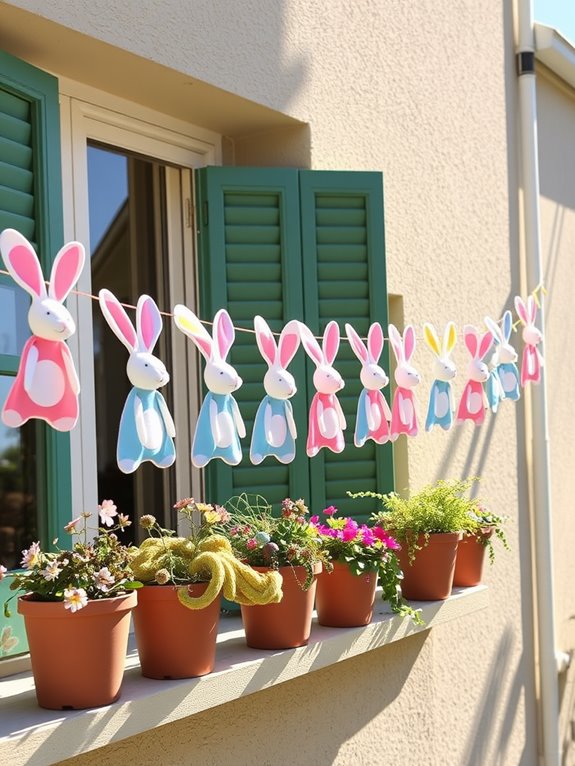 vibrant decorative bunny string