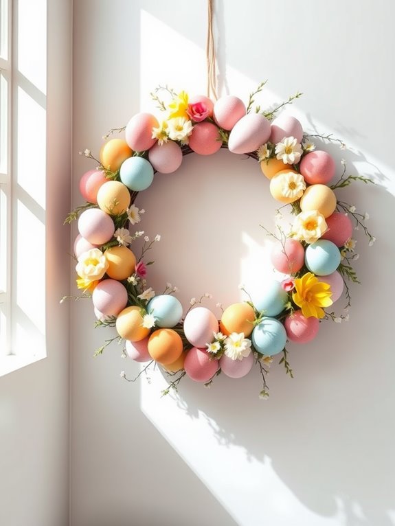 vibrant decorative egg arrangements