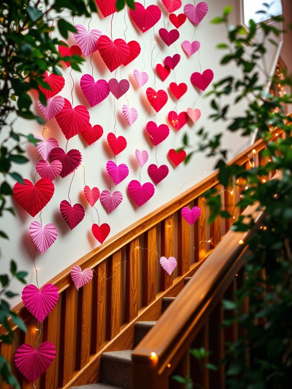 vibrant decorative heart banners