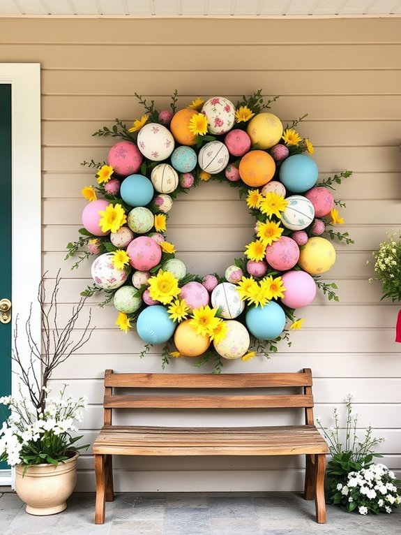 vibrant decorative spring wreaths