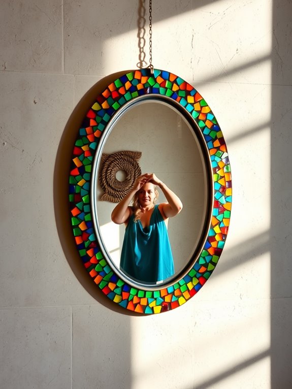 vibrant decorative wall mirror