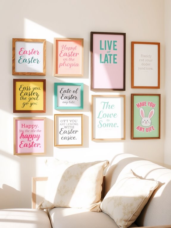 vibrant easter quote displays