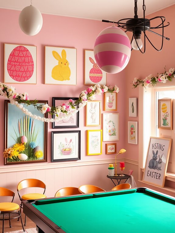 vibrant easter wall decor