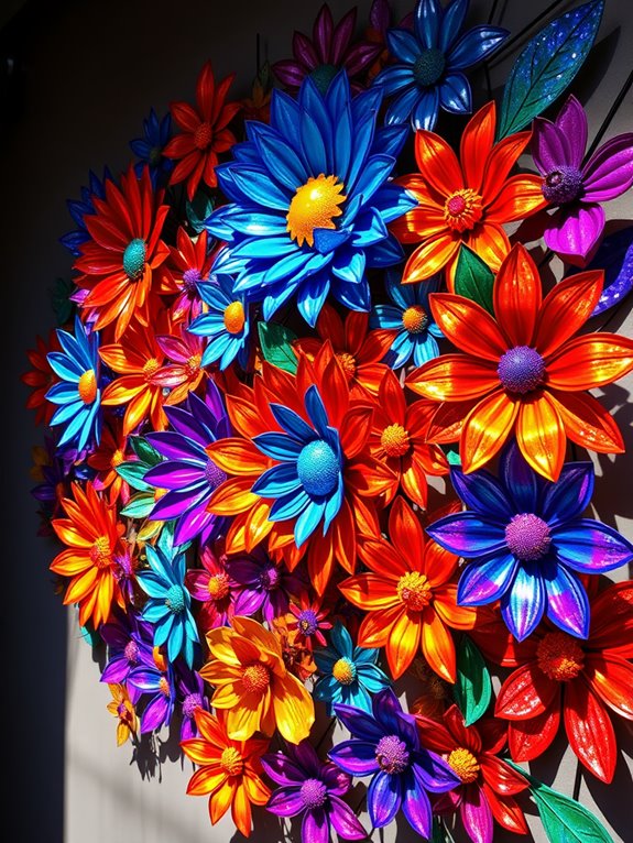 vibrant floral explosion design
