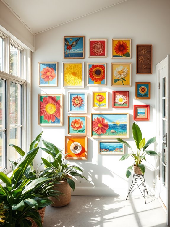 vibrant framed artwork display