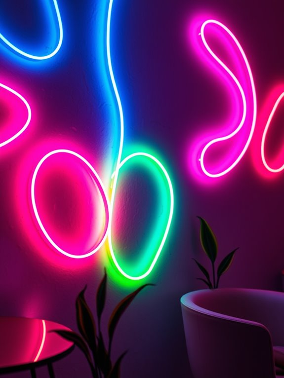 vibrant futuristic neon aesthetics