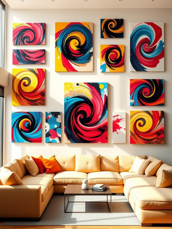 vibrant geometric artistic expression