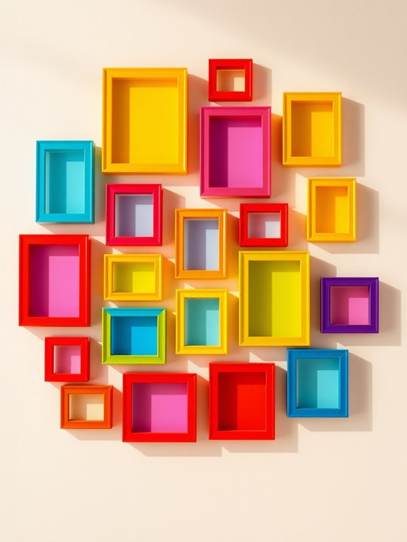 vibrant geometric frame design