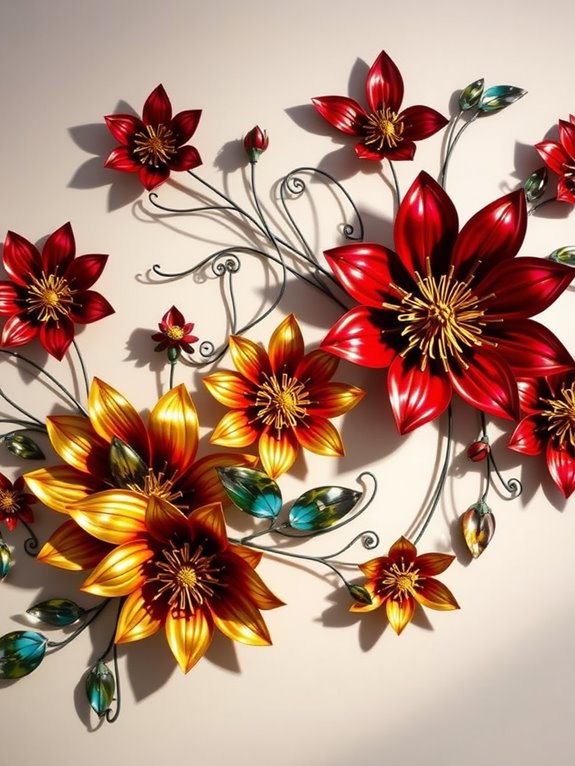 vibrant multi layered floral designs
