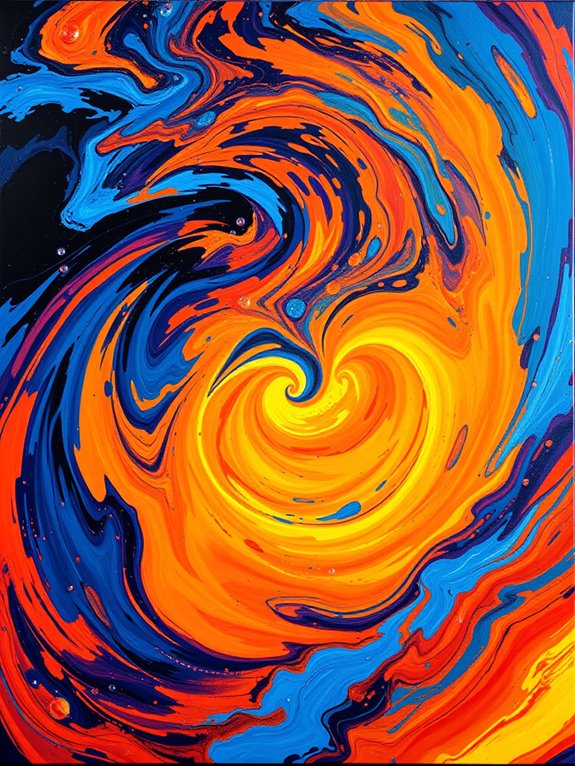 vibrant swirling color patterns