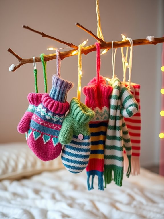 vibrant winter accessories display