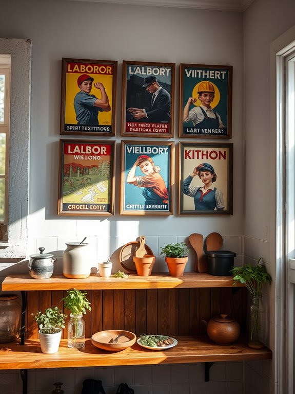 vintage labor poster art