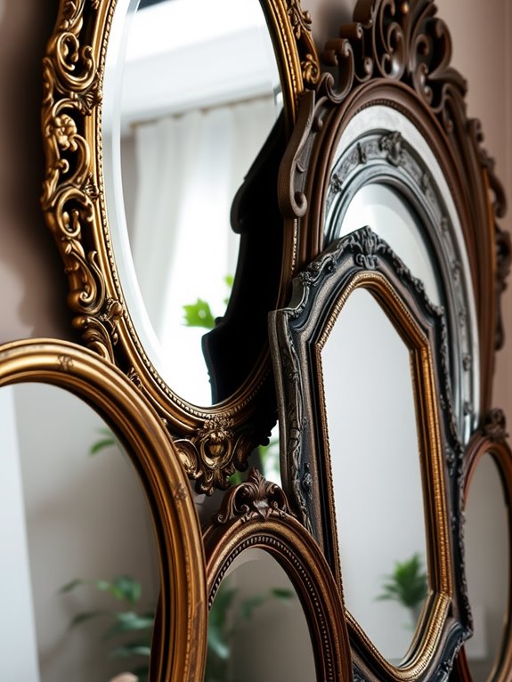 vintage mirrors layering techniques