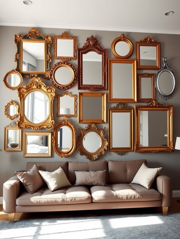 vintage mirrors modern decor