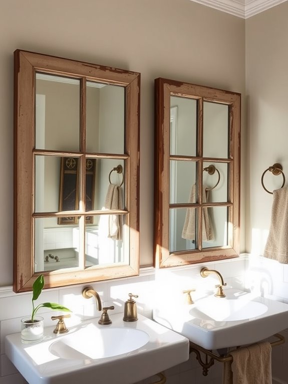 vintage reflective glass decor