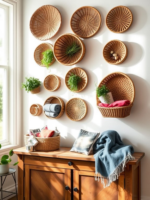 wall baskets for storage