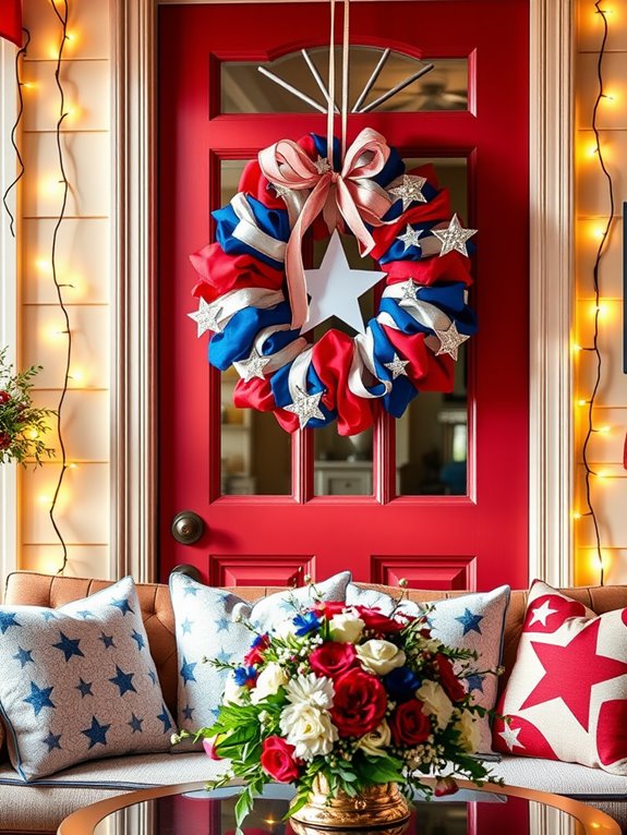 warmly welcoming festive wreaths