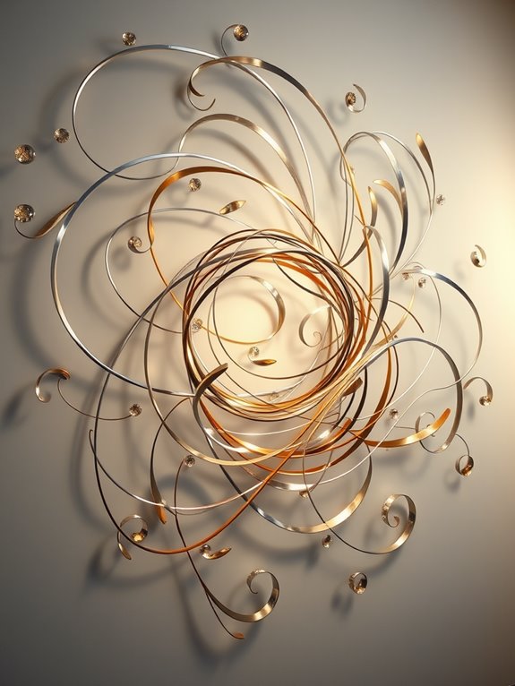 whimsical metal swirl designs