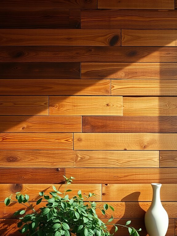 wooden wall design accent